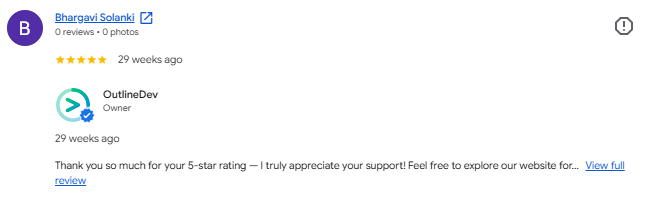 5-Star Review from Bhargavi Solanki